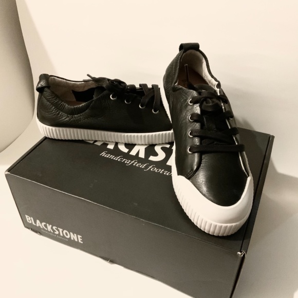 BLACKSTONE RL78 Leather Black White Low Sneakers - Picture 7 of 15